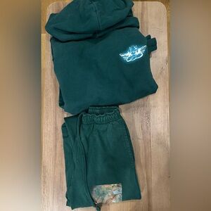 Forest Green Boys Lie Sweats & Hoodie Set